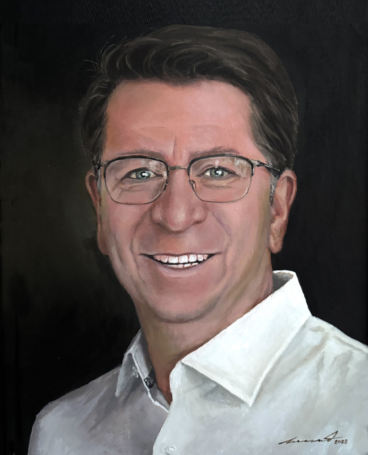Acrylic portrait of Kenneth Smith